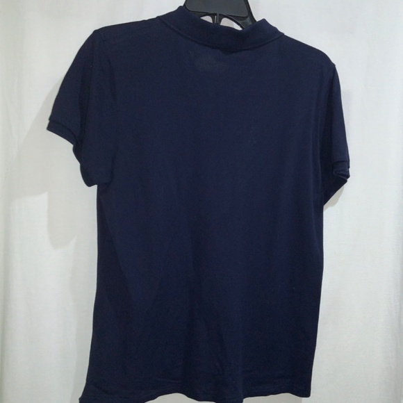Ralph Lauren Golf Navy Silver polo Sz XL rugby Big Pony shimmer - Picture 5 of 7